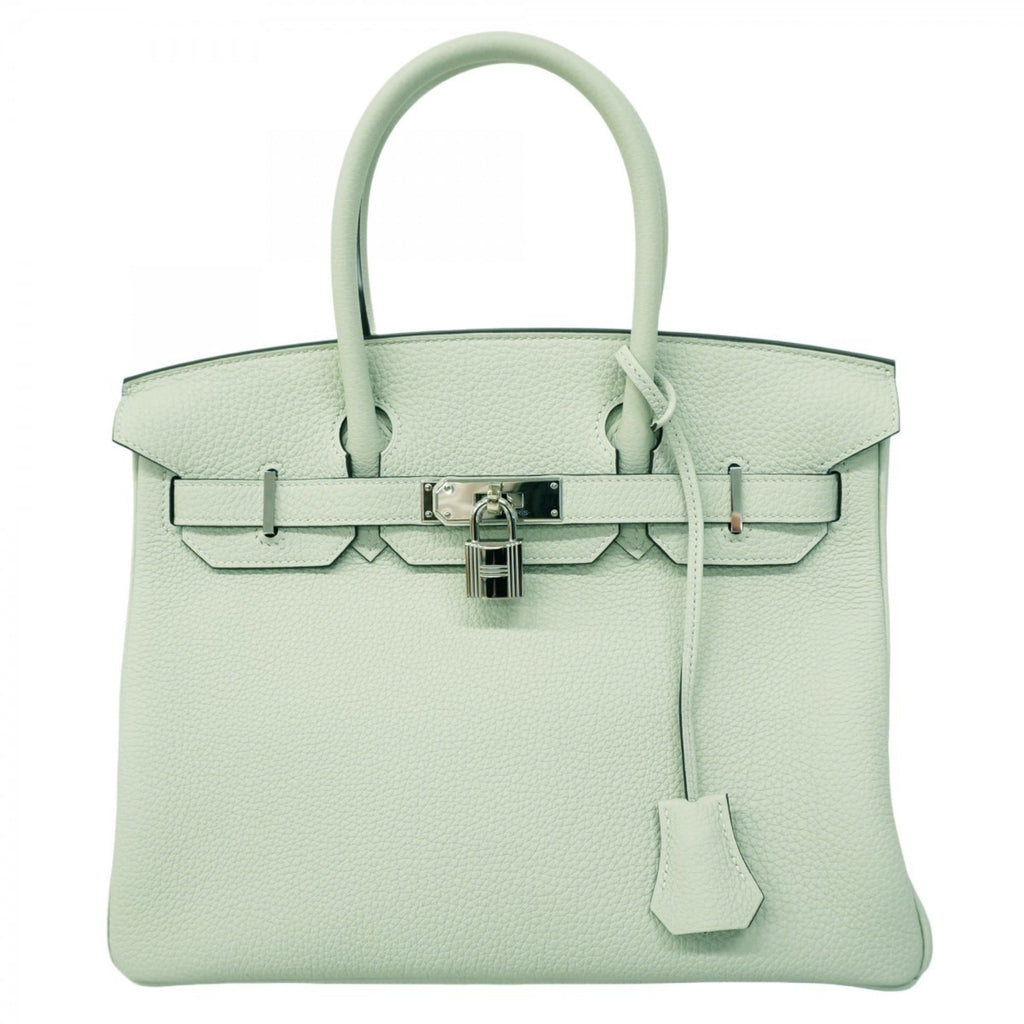 Hermes Silver Togo Leather Handbag (Pre-Owned)