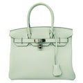 Hermes Silver Togo Leather Handbag (Pre-Owned)