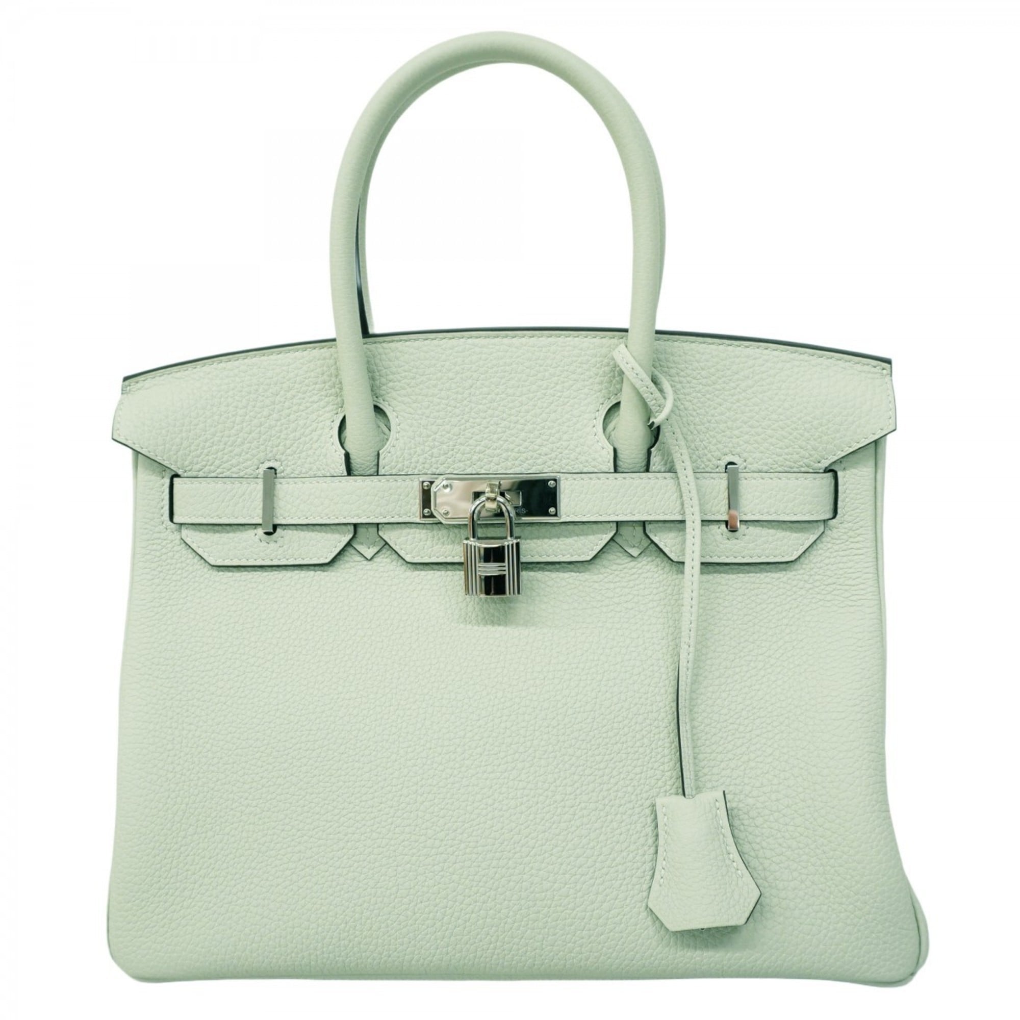 Hermes Silver Togo Leather Handbag (Pre-Owned)