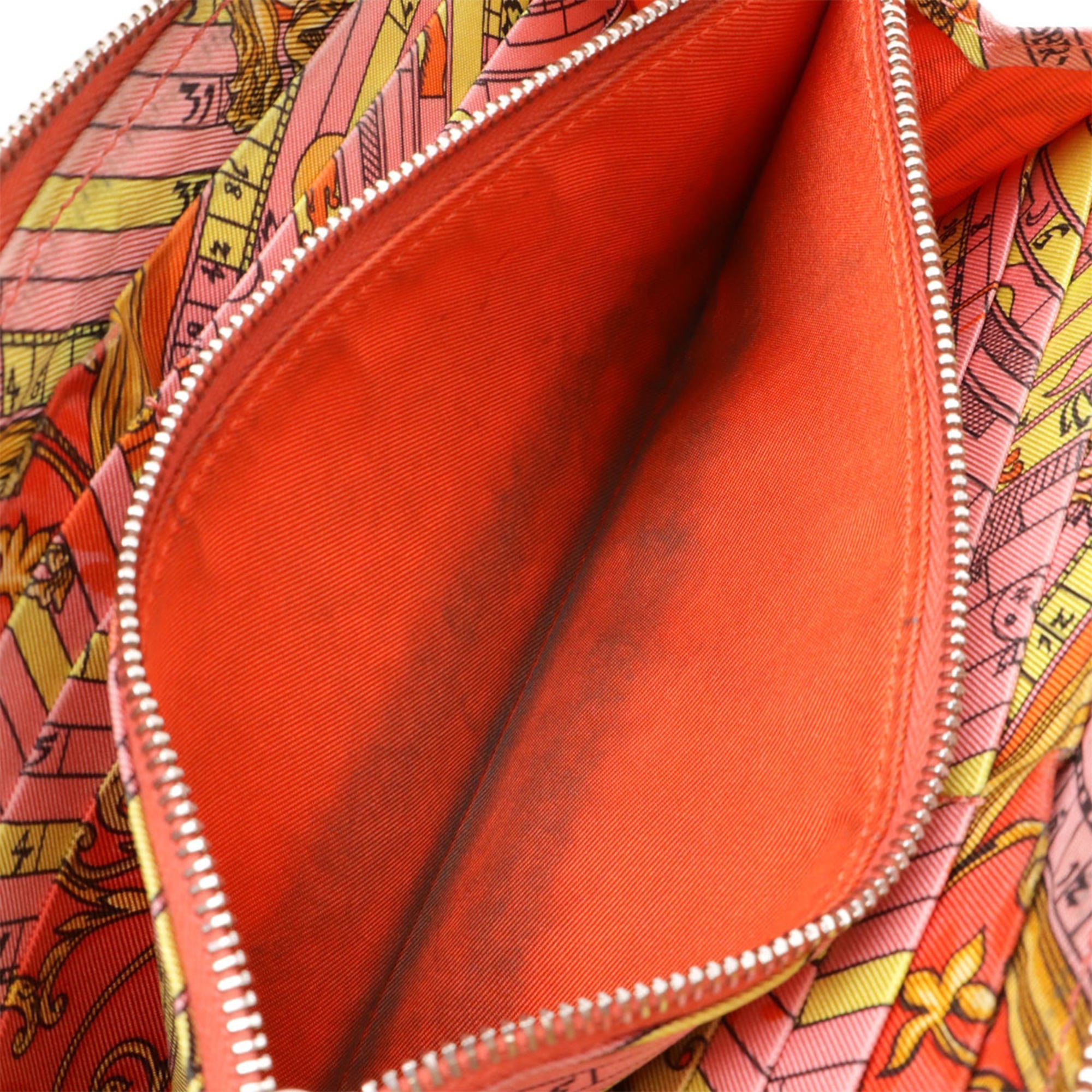 Hermes Pink Rose Jaipur Epsom Leather Silk Long Wallet (Bi-Fold) (Pre-Owned)