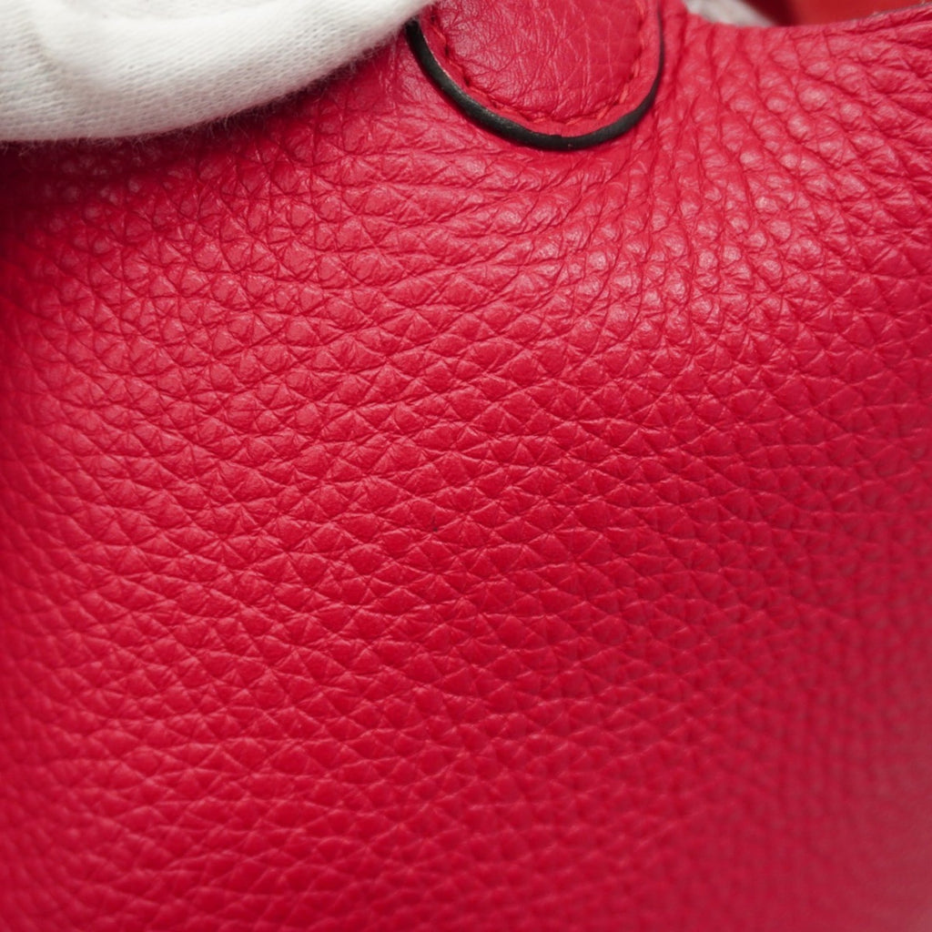 Hermes Silver Taurillon Clemence Leather Handbag (Pre-Owned)