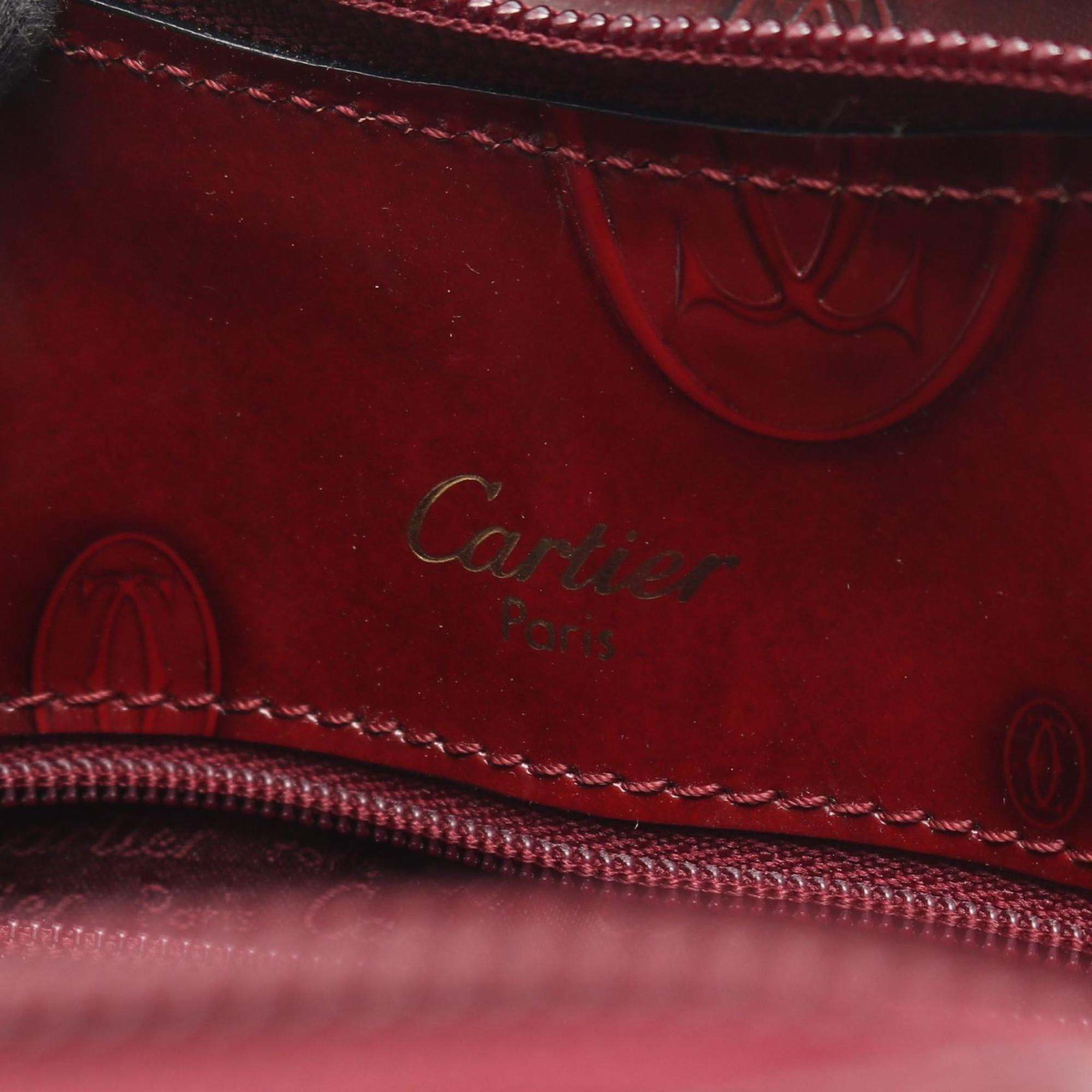 Cartier Bordeaux Leather Backpack (Pre-Owned)