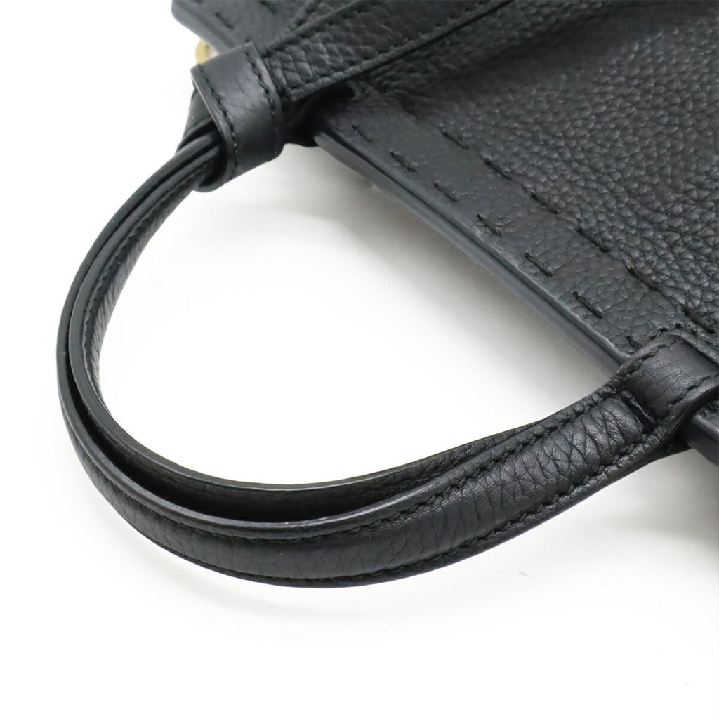 Gucci Black Leather Handbag Shoulder Bag (Pre-Owned)