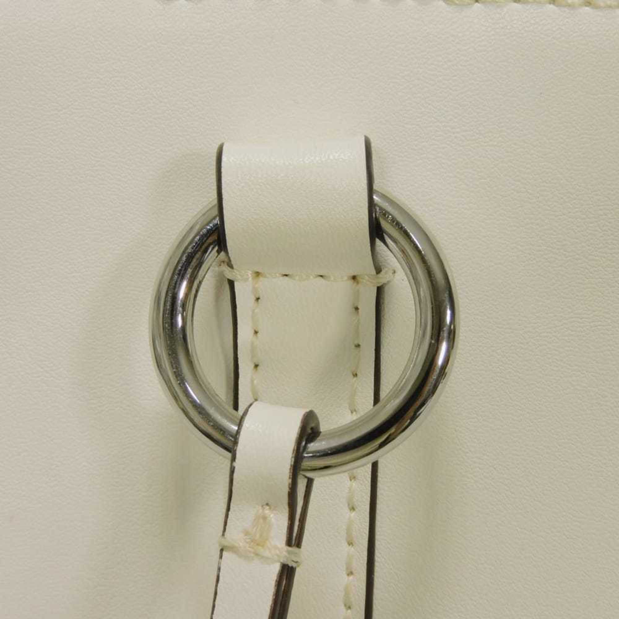 Tory Burch White Leather Handbag Shoulder Bag (Pre-Owned)