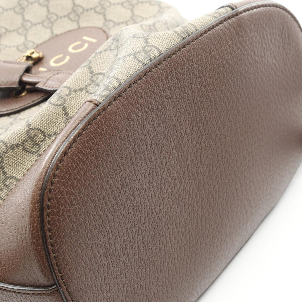 Gucci Beige Brown Multi-Color Gg Supreme Leather Backpack Shoulder Bag (Pre-Owned)