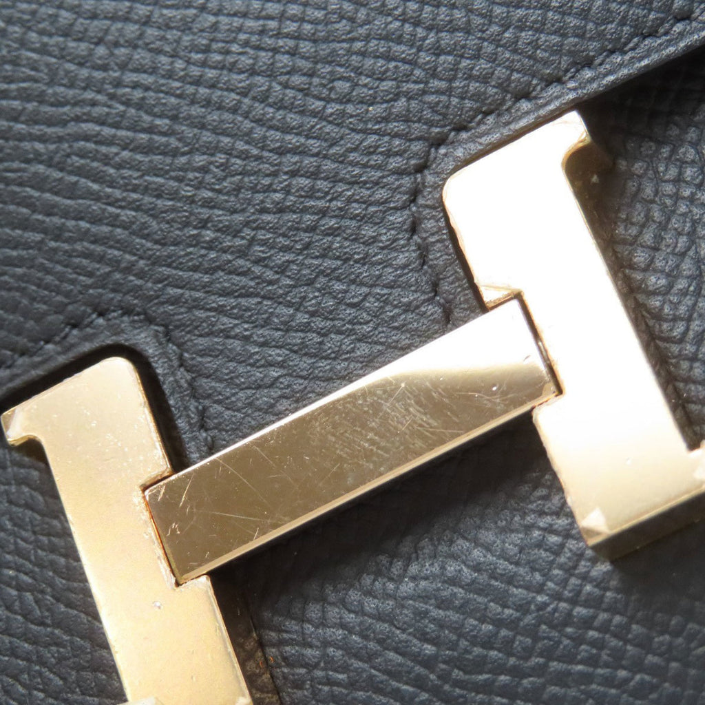 Hermes Black Epsom Leather Coin Purse/Coin Case (Pre-Owned)