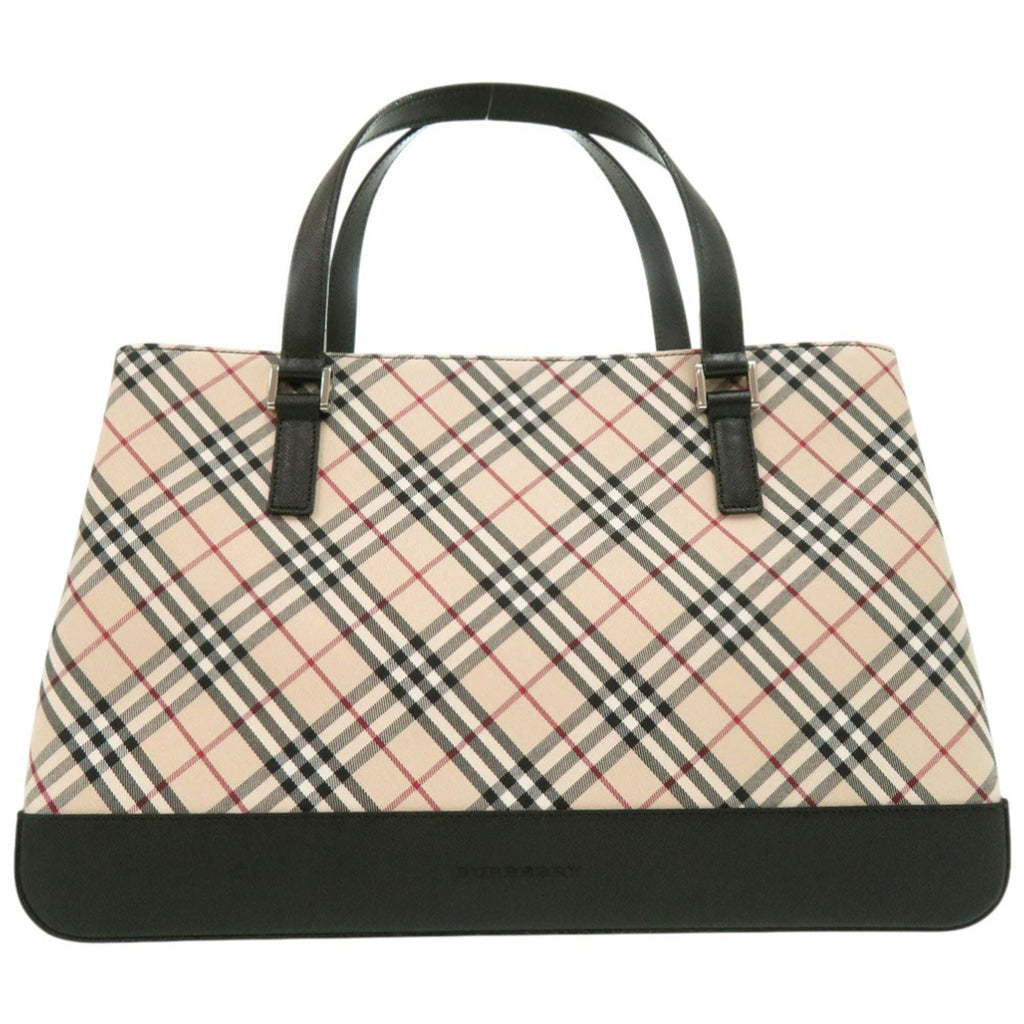 Burberry Beige Fabric Leather Handbag (Pre-Owned)