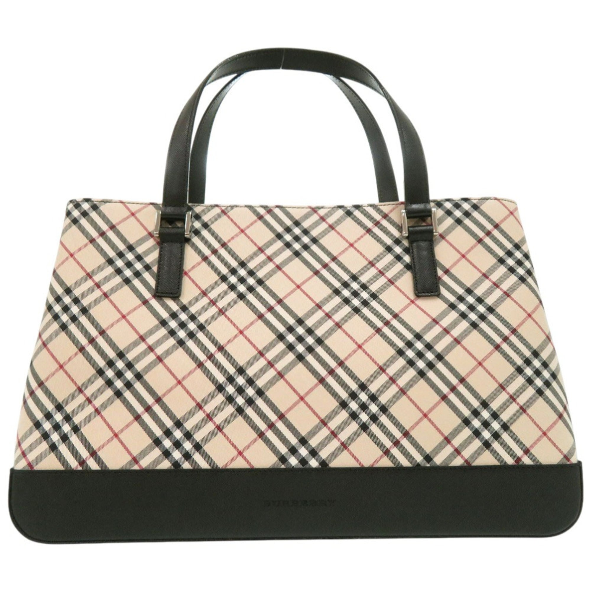 Burberry Beige Fabric Leather Handbag (Pre-Owned)