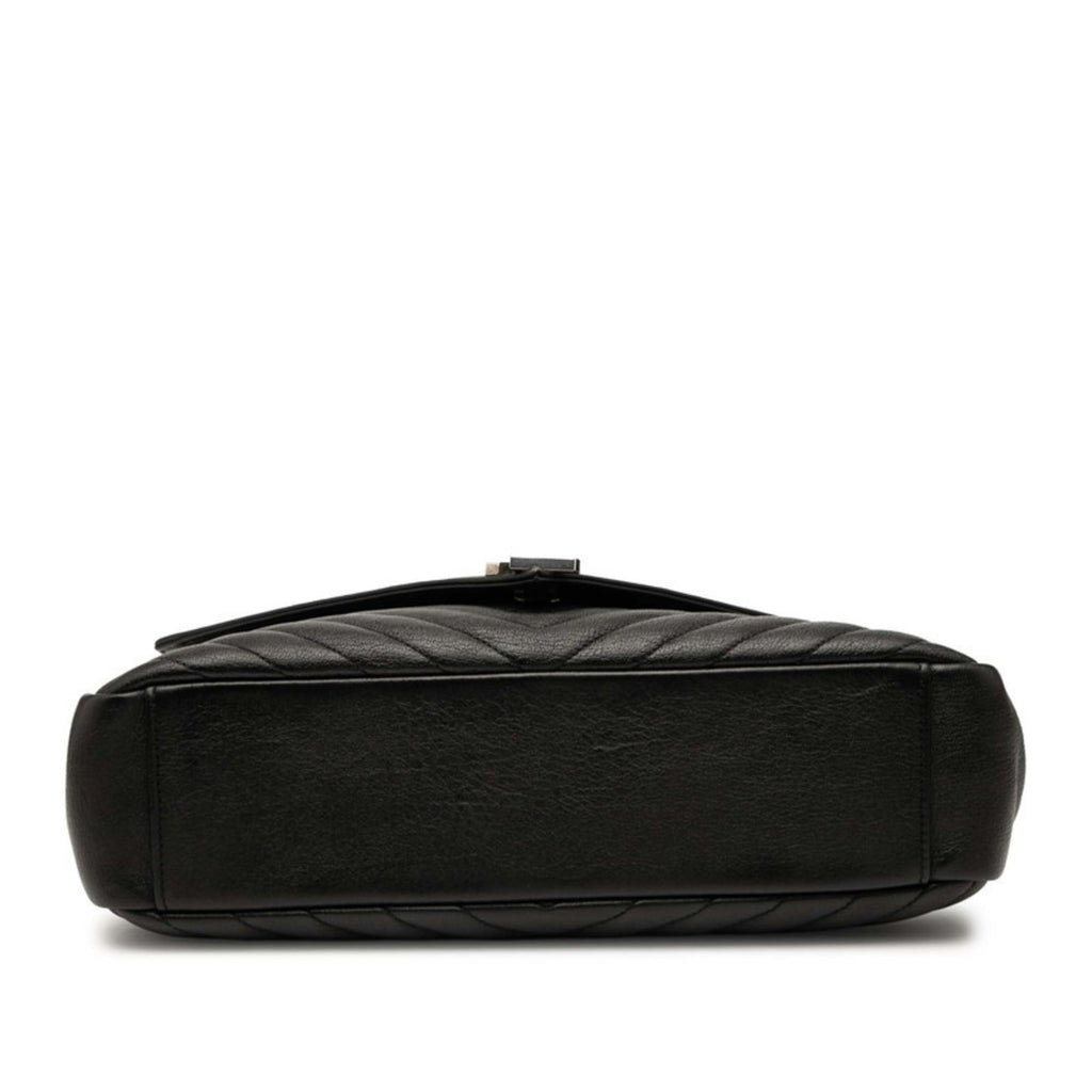Saint Laurent Black Leather Handbag Shoulder Bag (Pre-Owned)