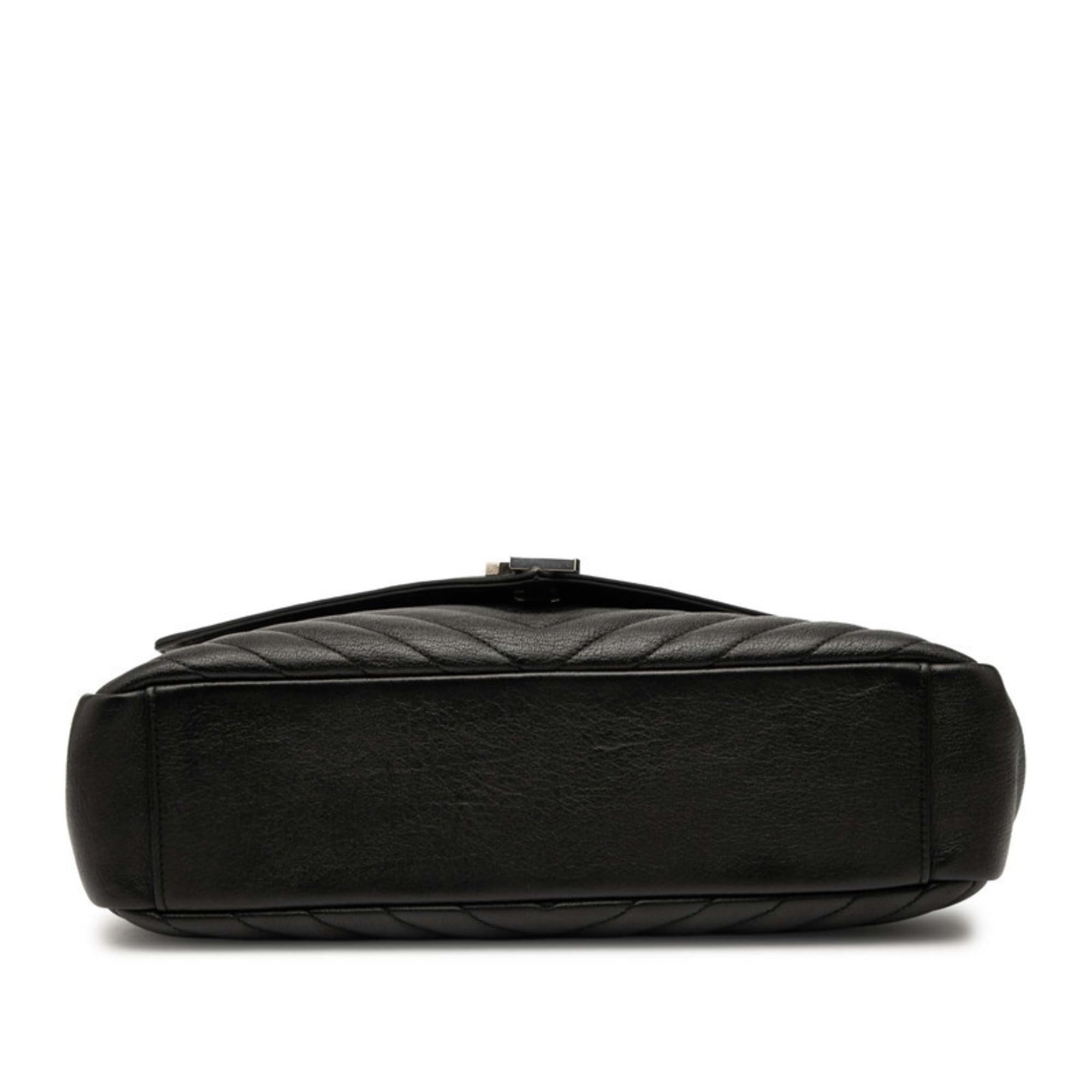 Saint Laurent Black Leather Handbag Shoulder Bag (Pre-Owned)