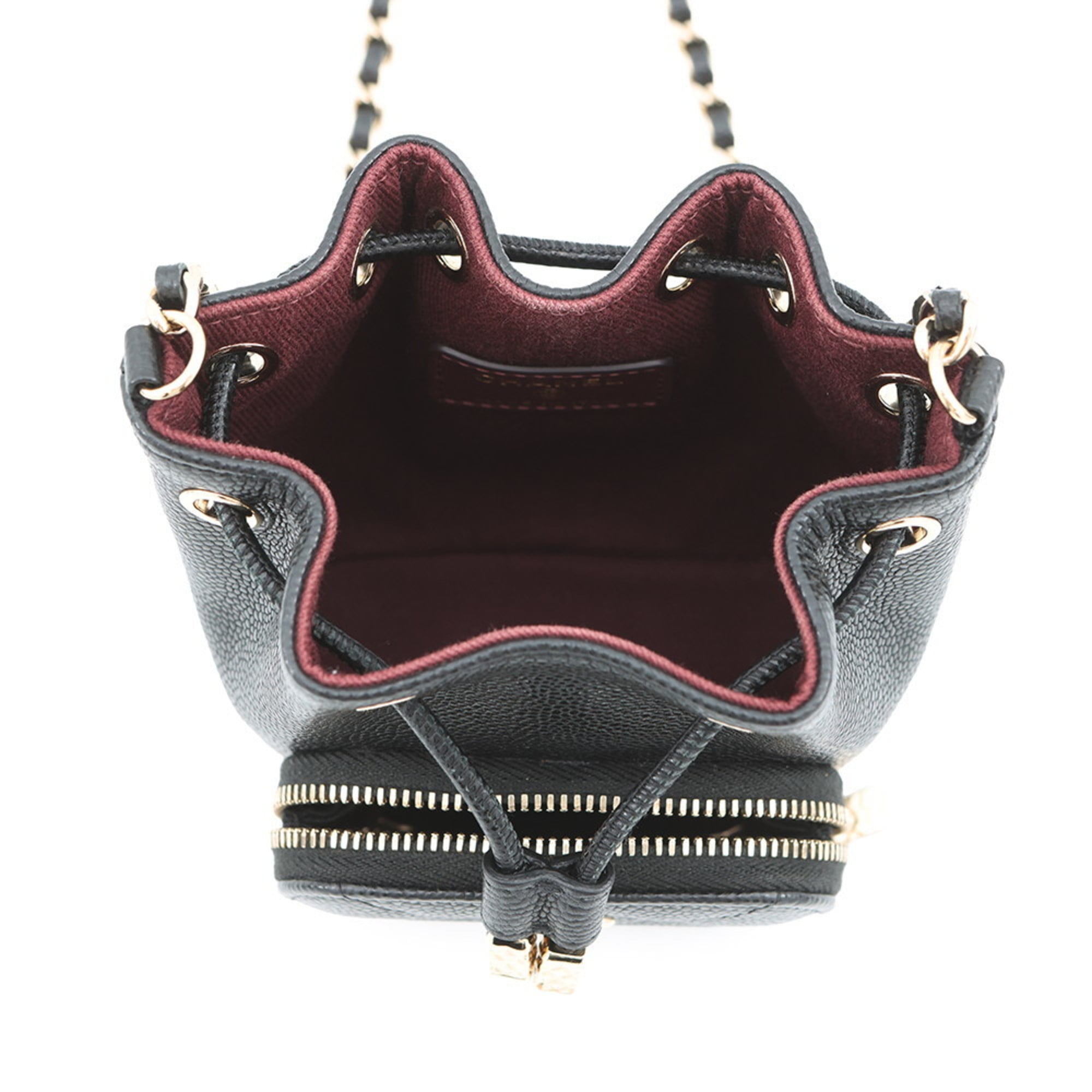 Chanel Matelasse Black Grained Calfskin Shoulder Bag (Pre-Owned)