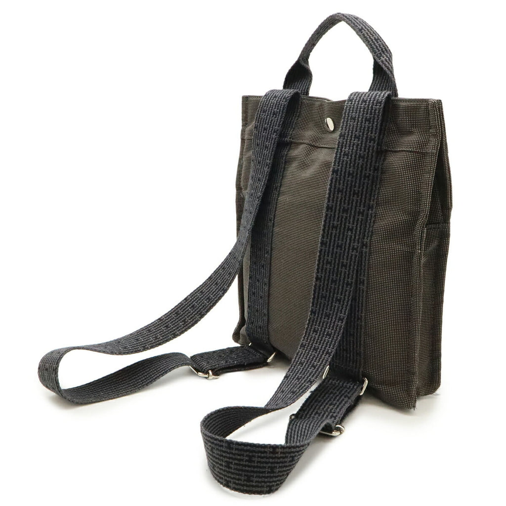 Hermes Her Line Gray Canvas Backpack (Pre-Owned)