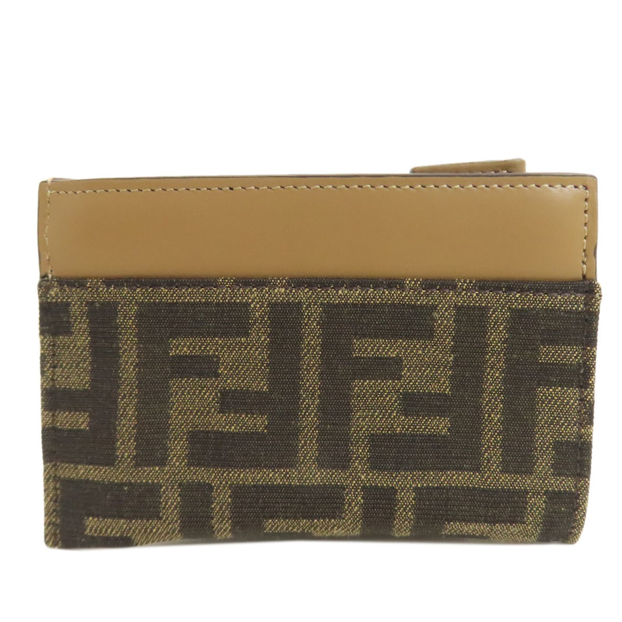 Fendi Brown Canvas Coin Purse/Coin Case (Pre-Owned)
