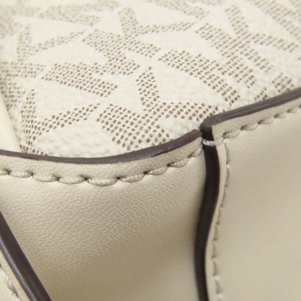 Michael Kors White Leather Pvc Backpack (Pre-Owned)