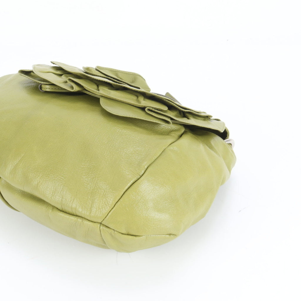 Yves Saint Laurent Green Leather Shoulder Bag (Pre-Owned)