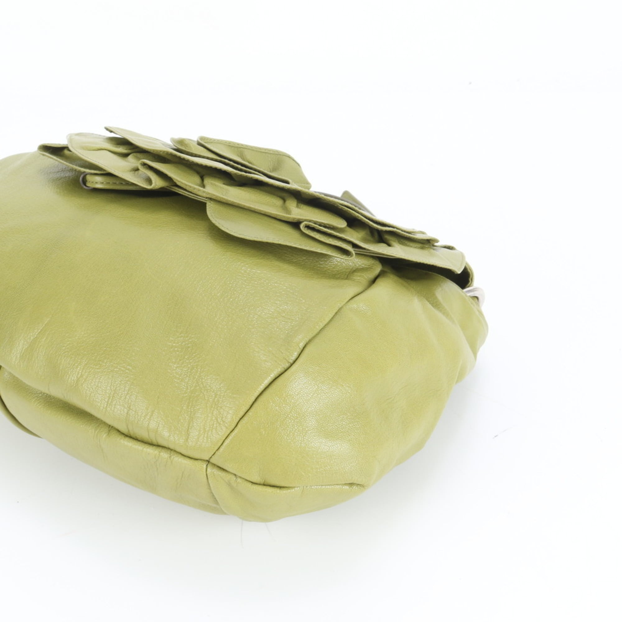 Yves Saint Laurent Green Leather Shoulder Bag (Pre-Owned)