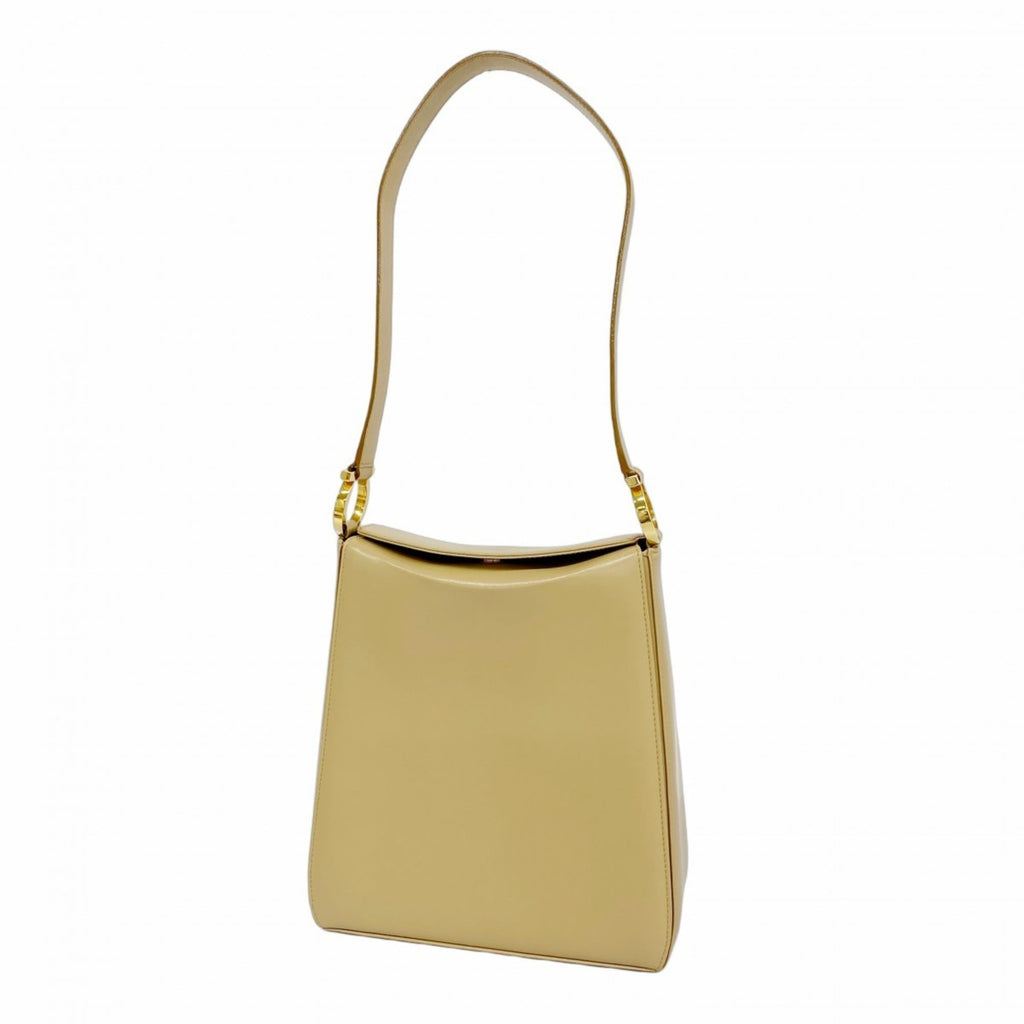 Salvatore Ferragamo Beige Leather Shoulder Bag (Pre-Owned)