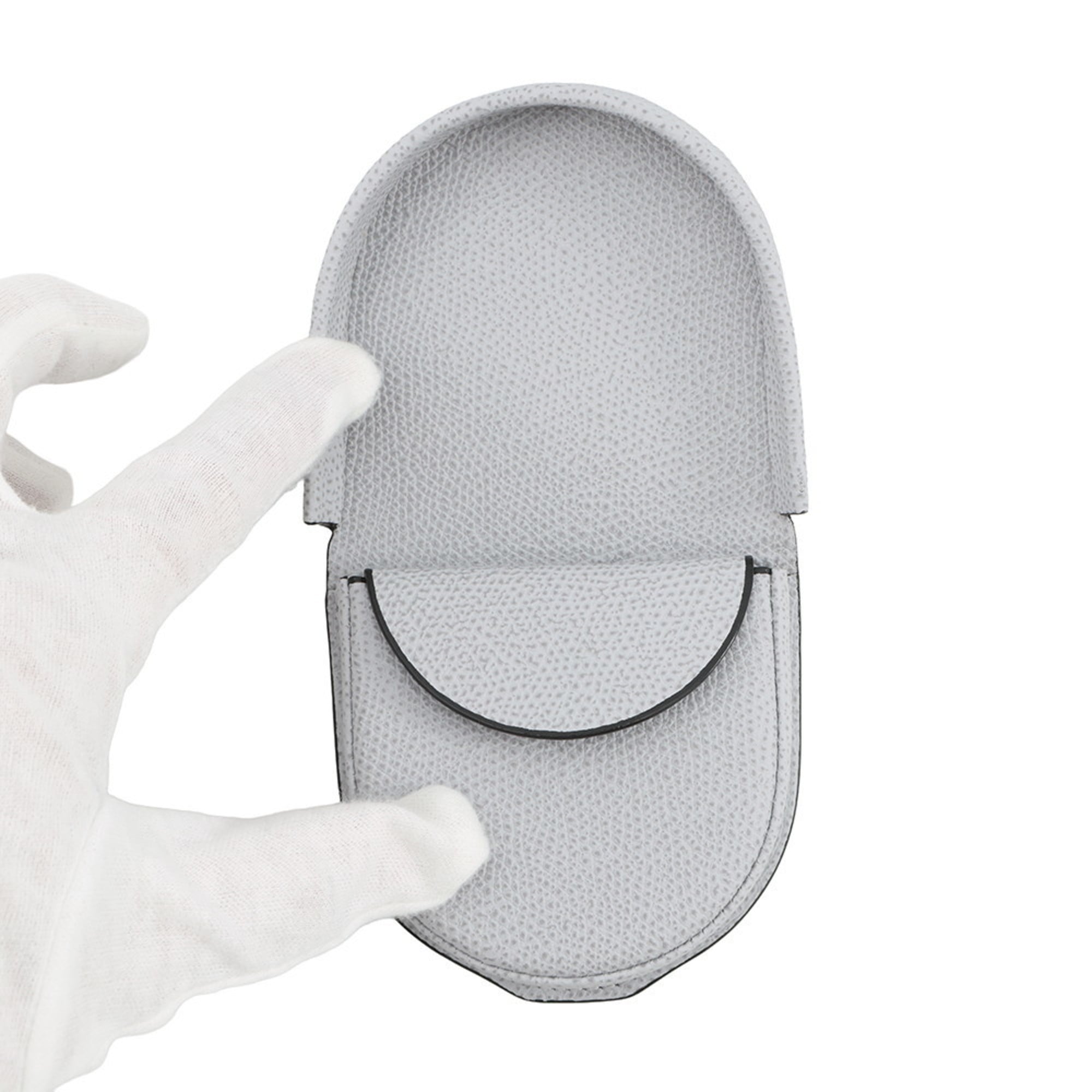 Valextra Gray Coin Purse/Coin Case (Pre-Owned)