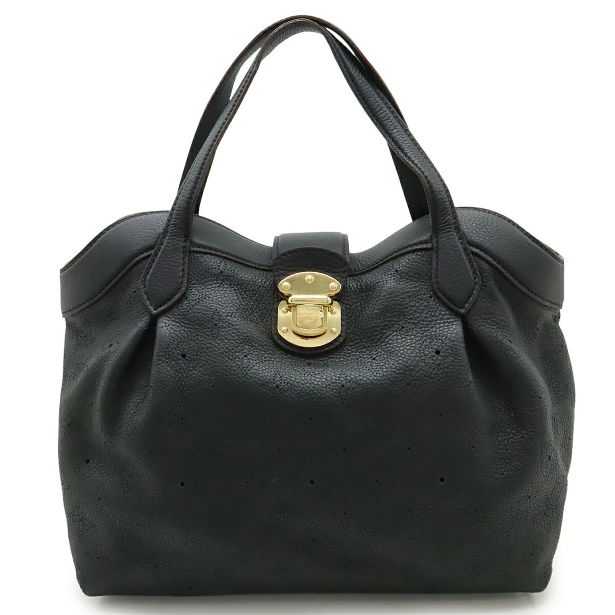 Louis Vuitton Mahina Black Noir Mahina Leather Handbag Tote Bag (Pre-Owned)