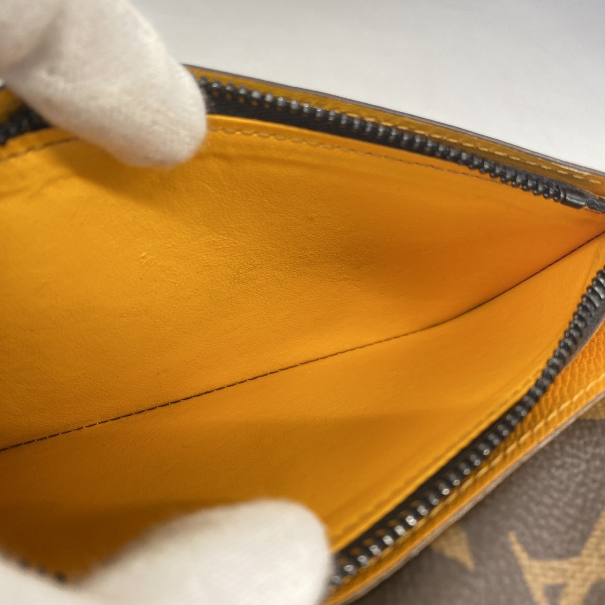 Louis Vuitton Brown Orange Long Wallet (Bi-Fold) (Pre-Owned)