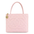 Chanel Light Pink Grained Calfskin Tote Bag (Pre-Owned)