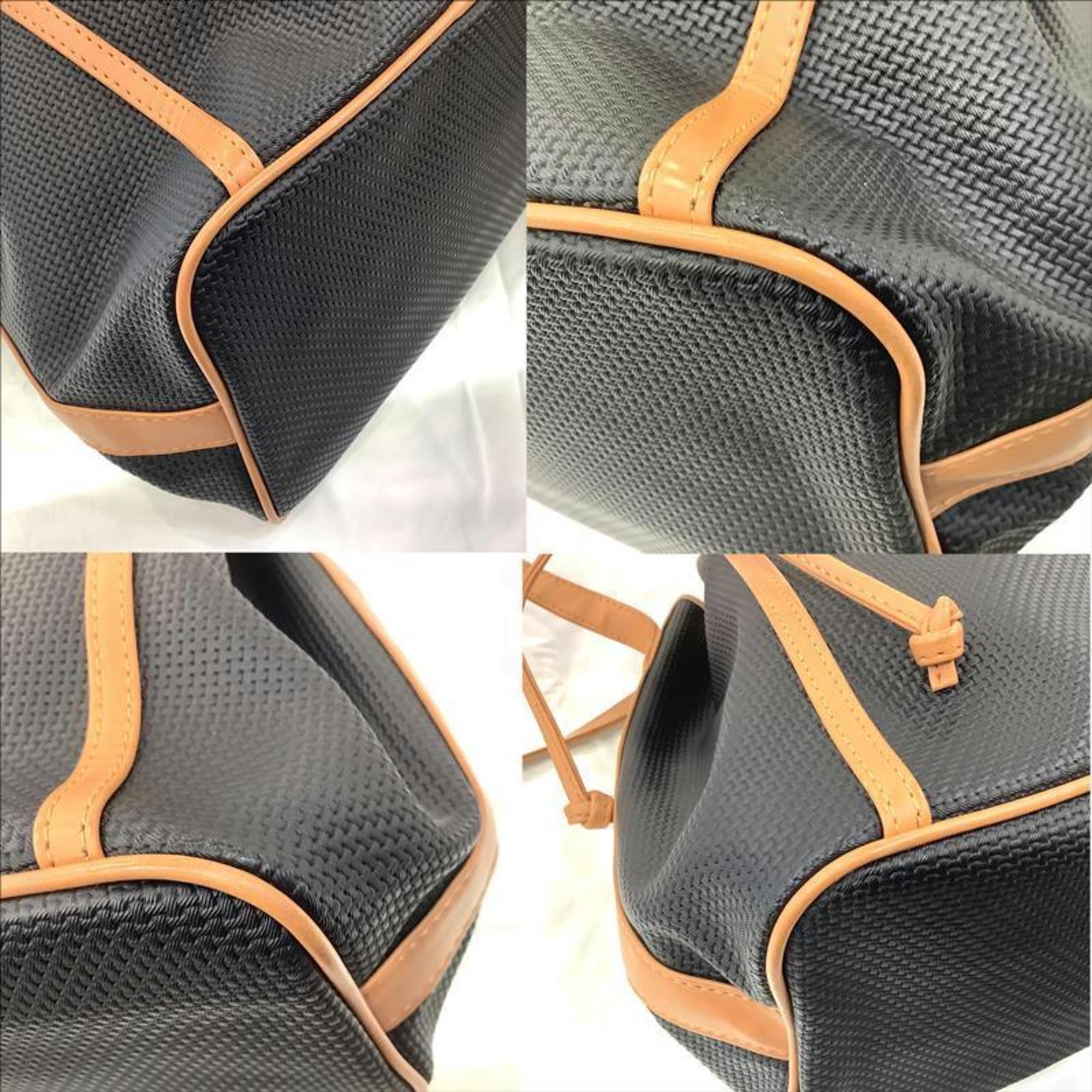 Yves Saint Laurent Black Brown Leather Shoulder Bag (Pre-Owned)