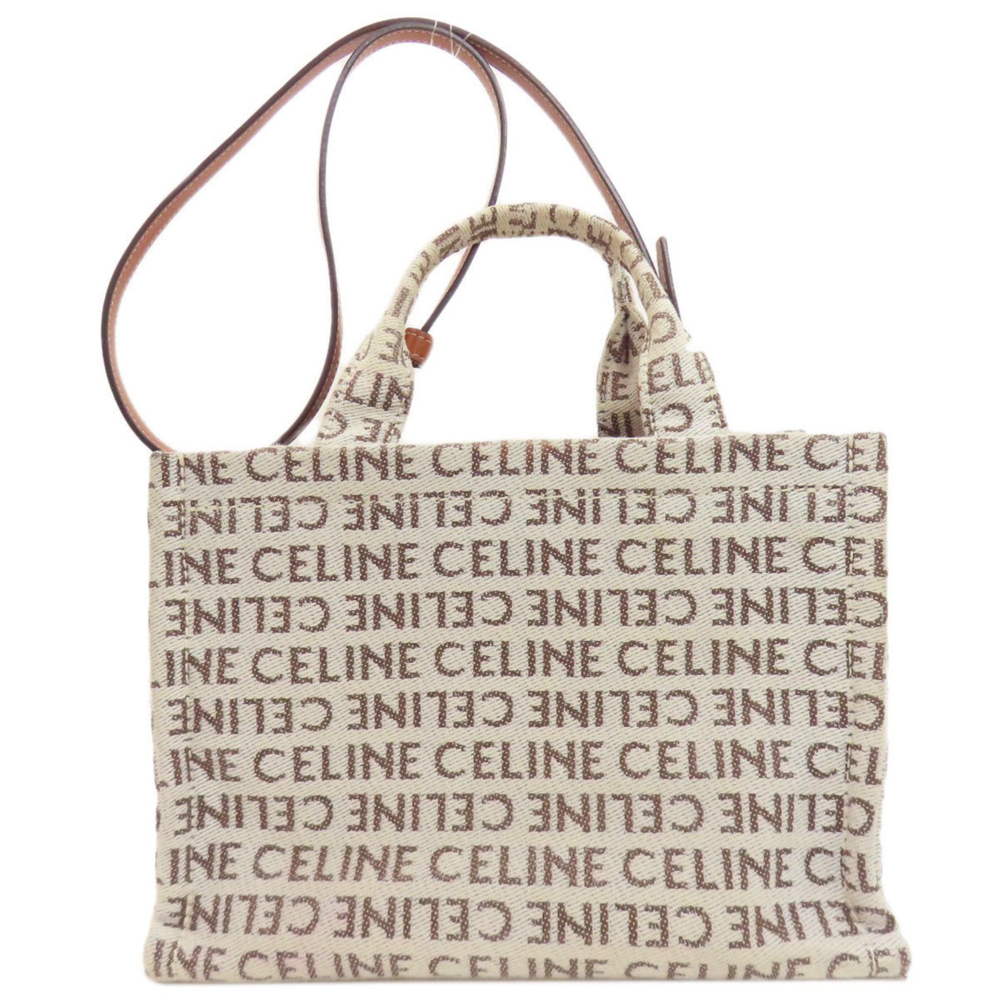 Celine White Canvas Handbag (Pre-Owned)
