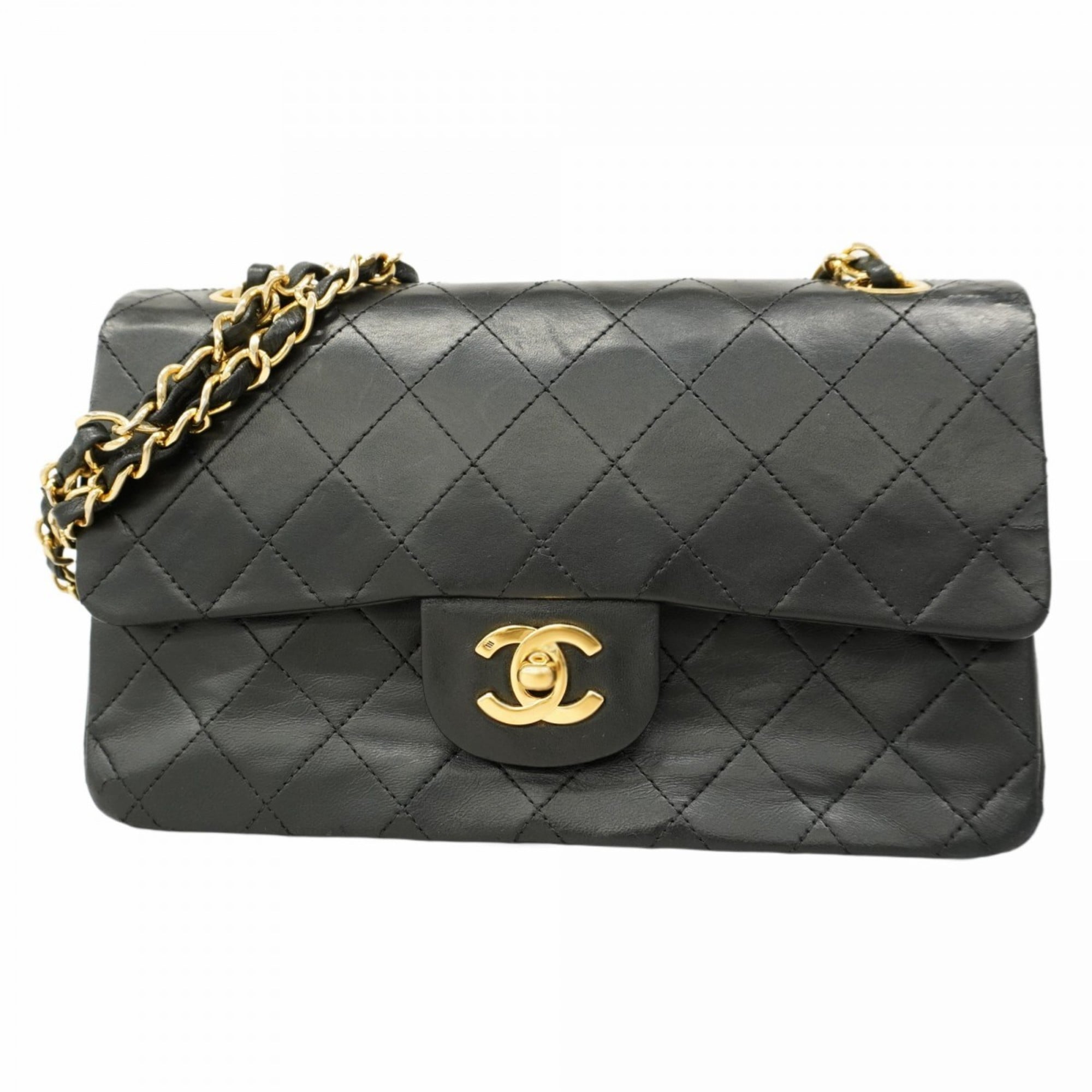 Chanel Black Leather Shoulder Bag (Pre-Owned)