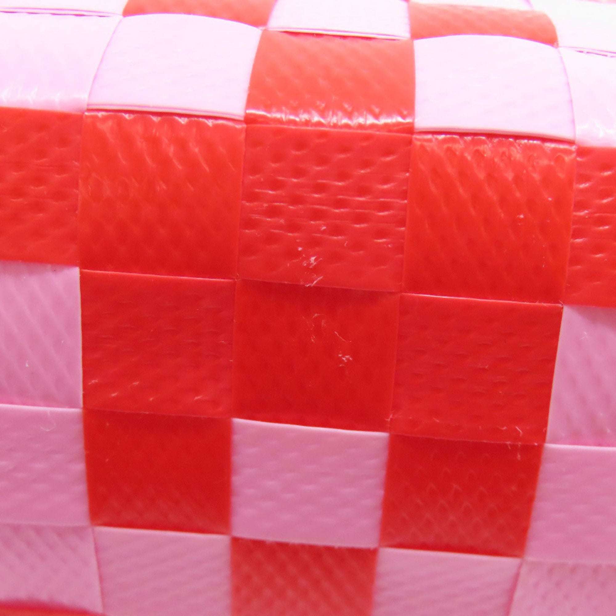 Marni Pink Red Color Polypropylene Basket Handbag (Pre-Owned)