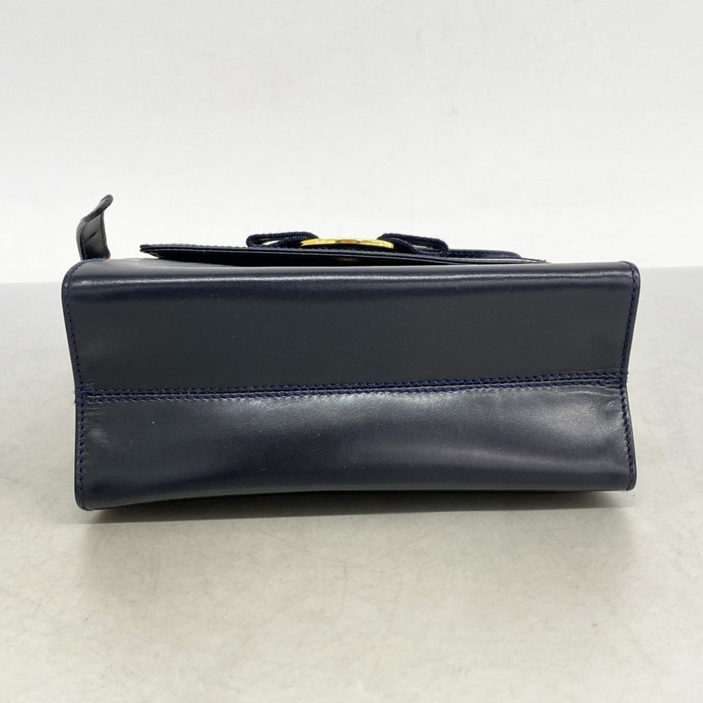Salvatore Ferragamo Navy Leather Handbag (Pre-Owned)