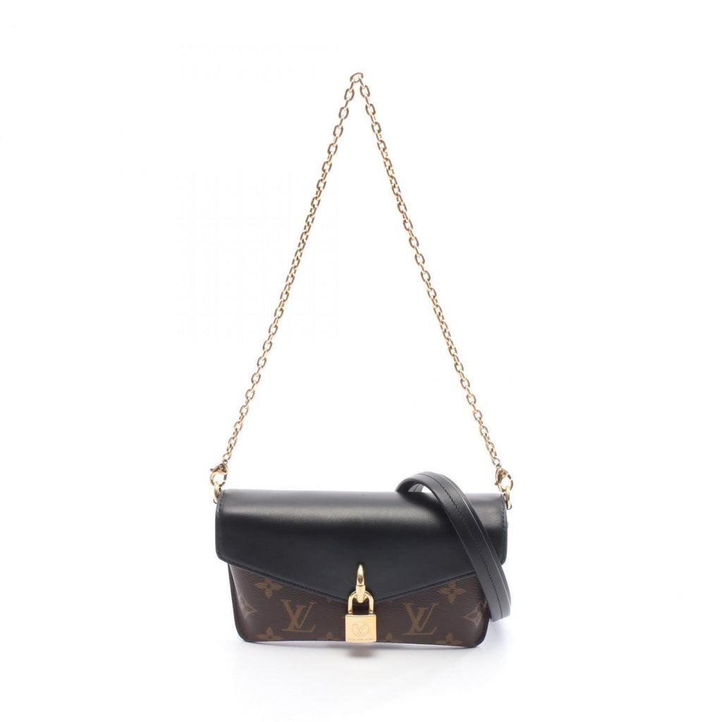 Louis Vuitton Black Brown Coated Canvas Monogram Pvc Leather Shoulder Bag (Pre-Owned)