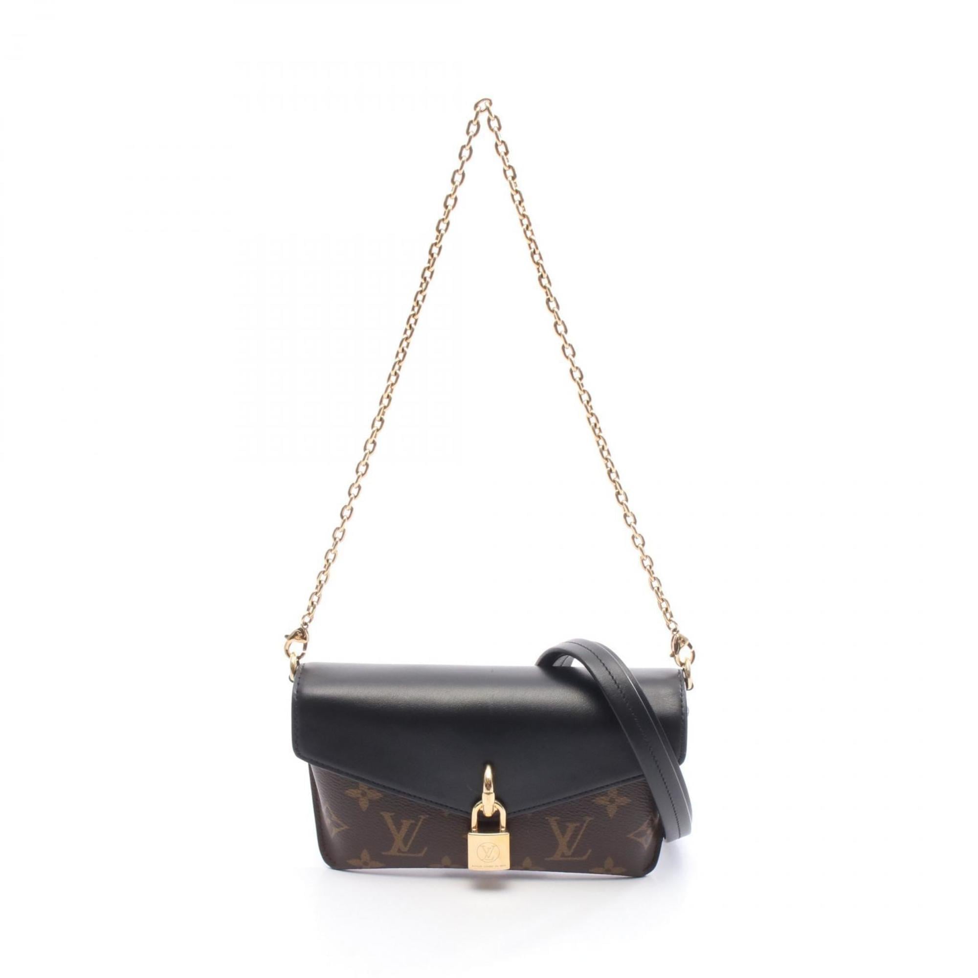 Louis Vuitton Black Brown Coated Canvas Monogram Pvc Leather Shoulder Bag (Pre-Owned)