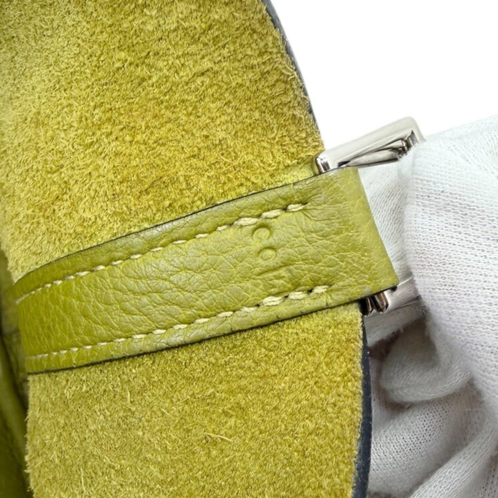 Hermes Anis Green Taurillon Clemence Leather Handbag (Pre-Owned)