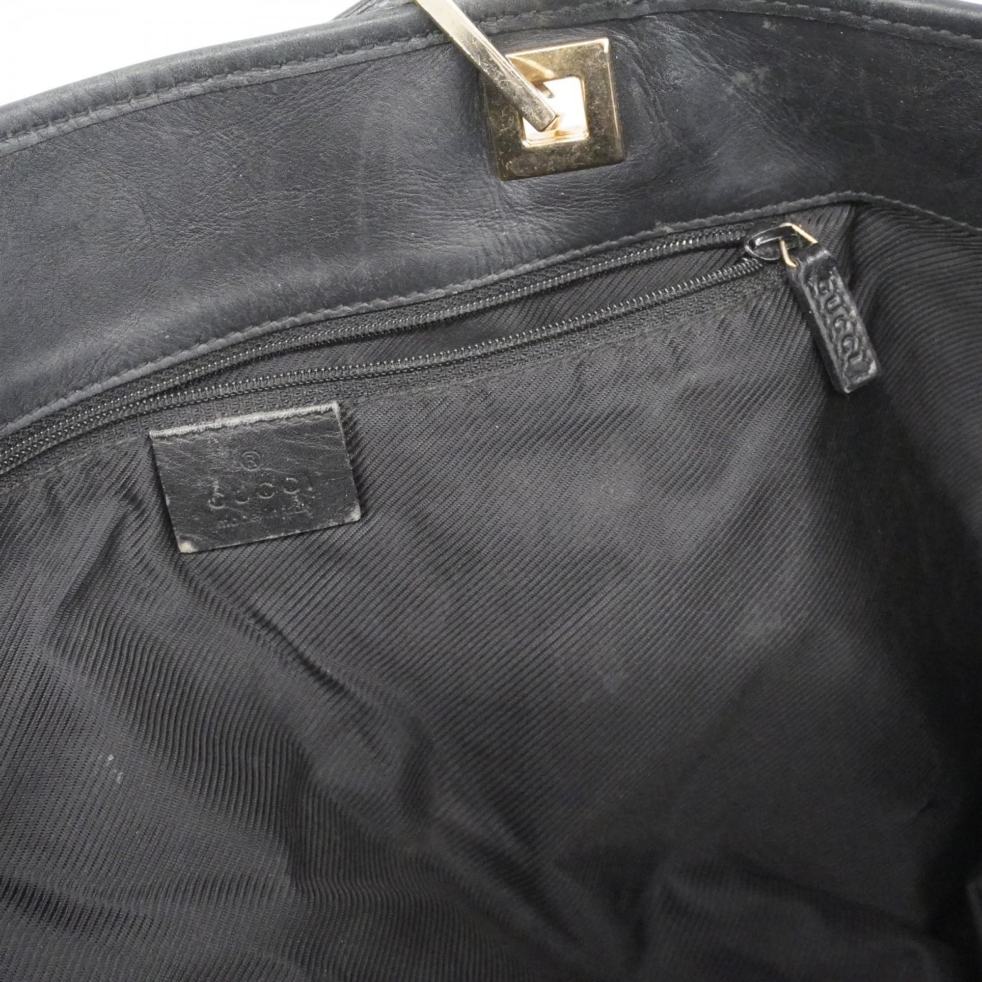 Gucci Black Canvas Tote Bag (Pre-Owned)