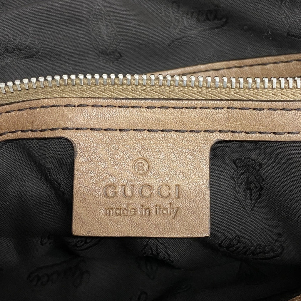Gucci Brown Leather Tote Bag (Pre-Owned)