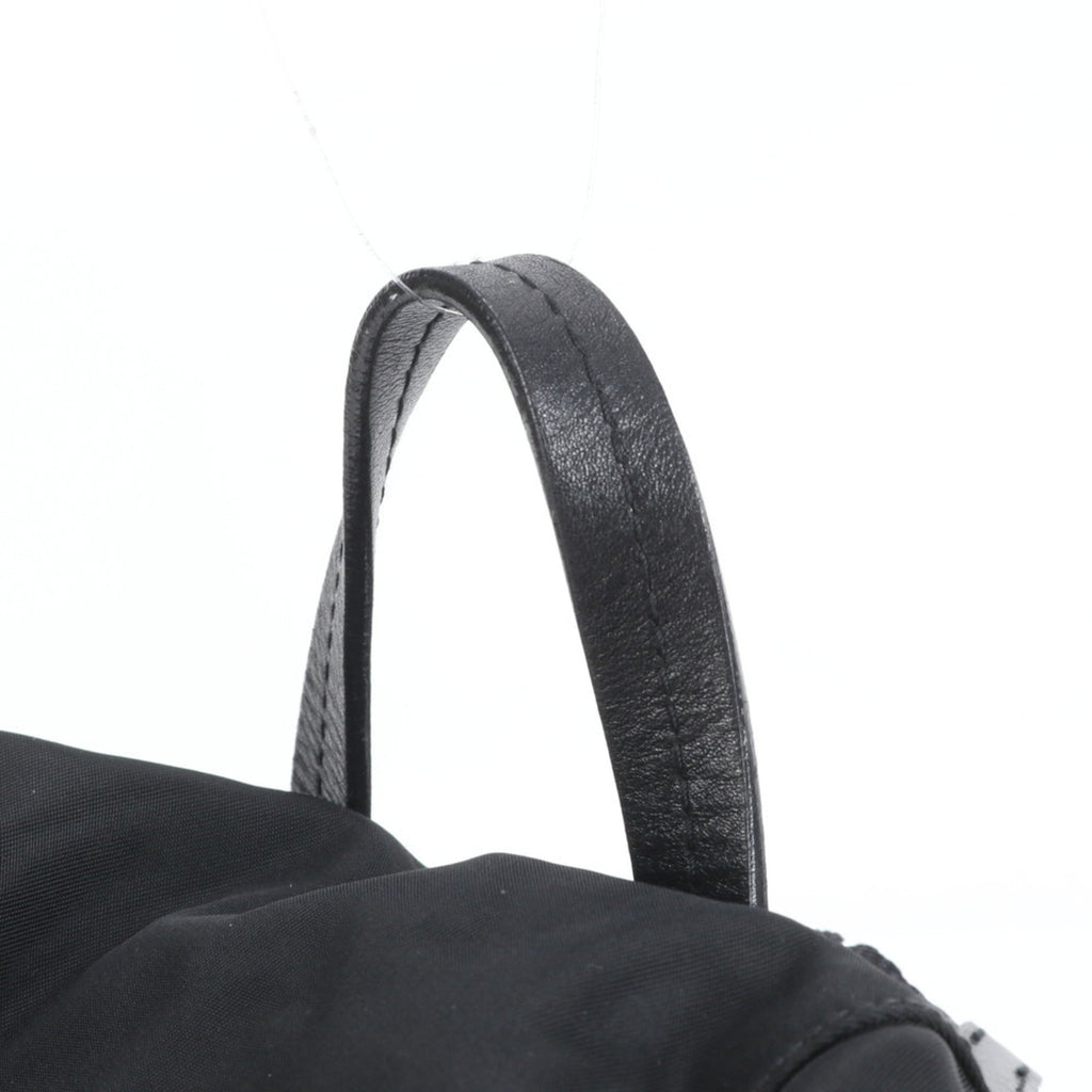 Prada Black Leather Nylon Backpack (Pre-Owned)