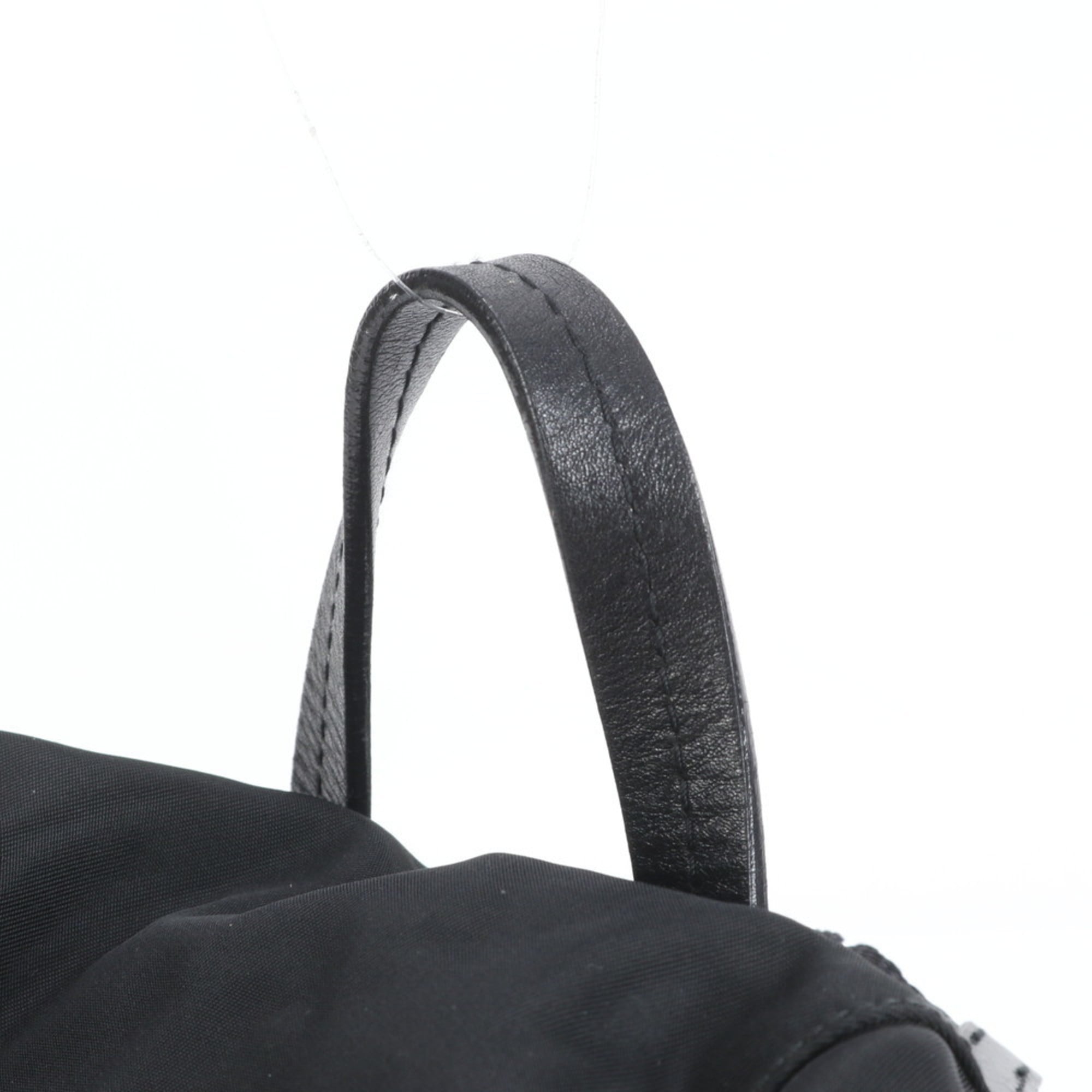 Prada Black Leather Nylon Backpack (Pre-Owned)