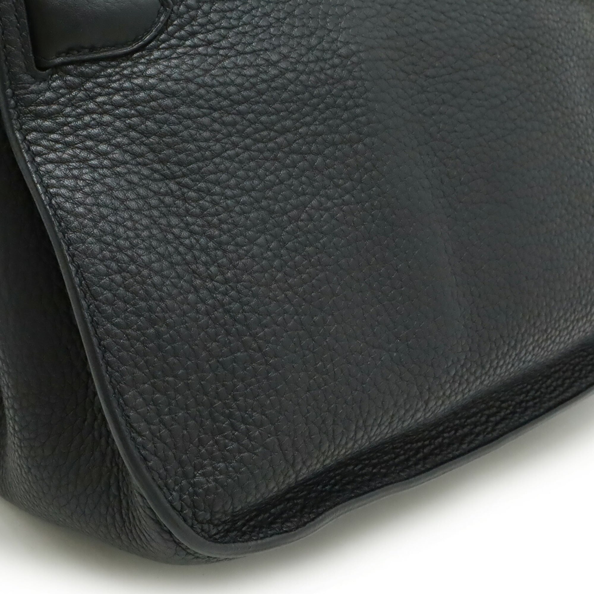Hermes Jypsiere Black Taurillon Clemence Leather Shoulder Bag (Pre-Owned)