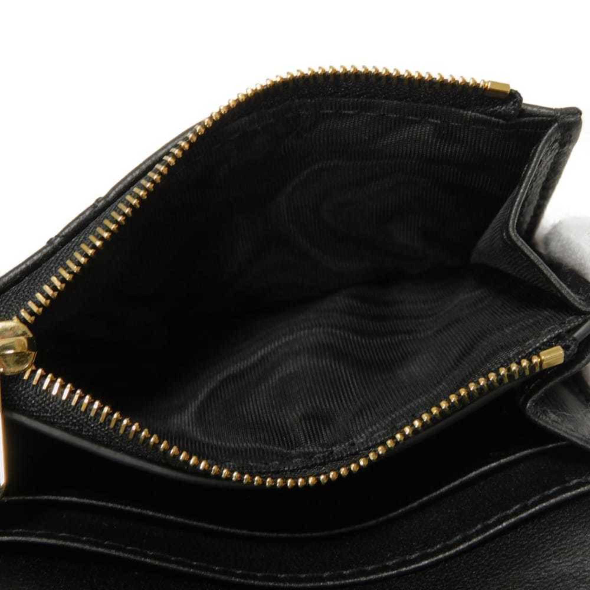 Christian Dior Black Leather Wallet (Bi-Fold) (Pre-Owned)