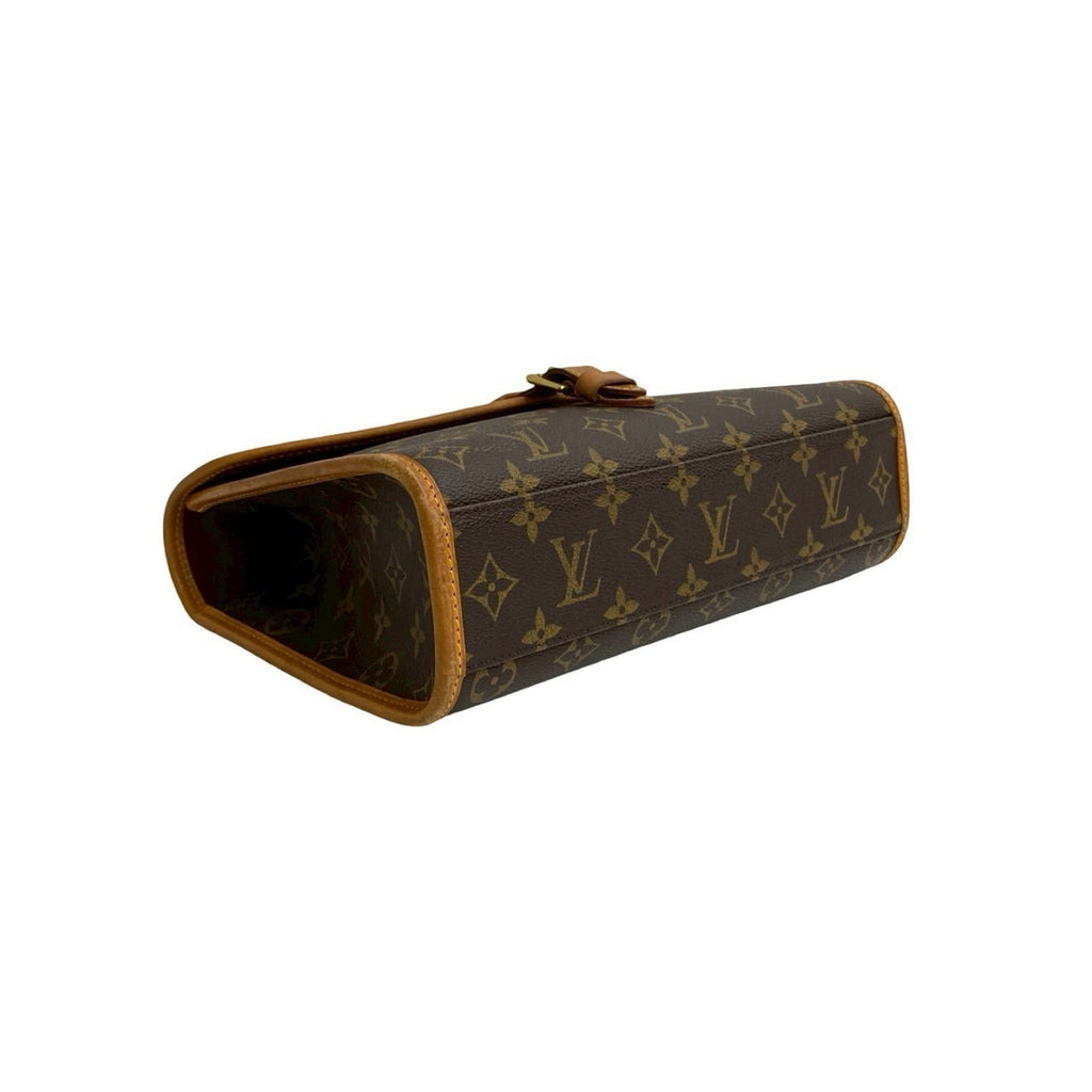 Louis Vuitton Brown Leather Pvc Handbag Shoulder Bag (Pre-Owned)