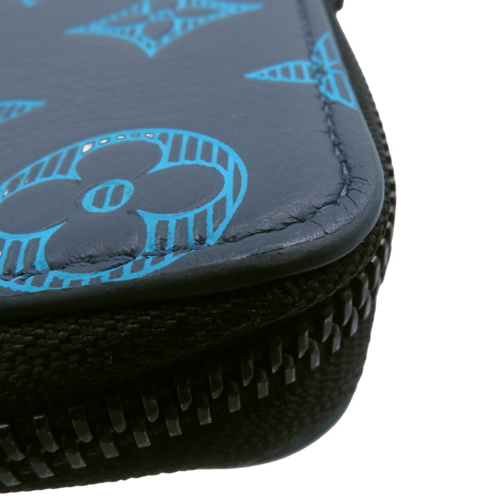 Louis Vuitton Monogram Shadow Navy Monogram Shadow Long Wallet (Bi-Fold) (Pre-Owned)