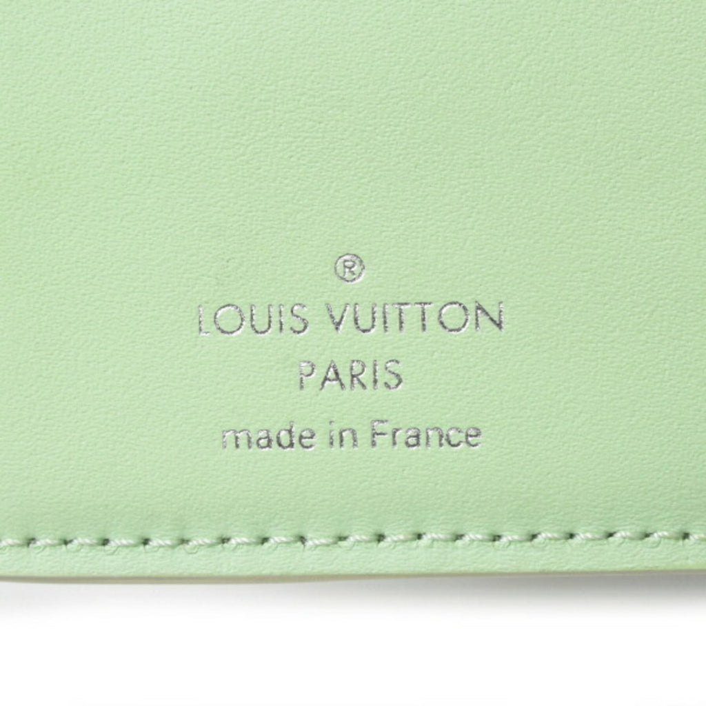 Louis Vuitton Beige Green Mahina Leather Wallet (Bi-Fold) (Pre-Owned)