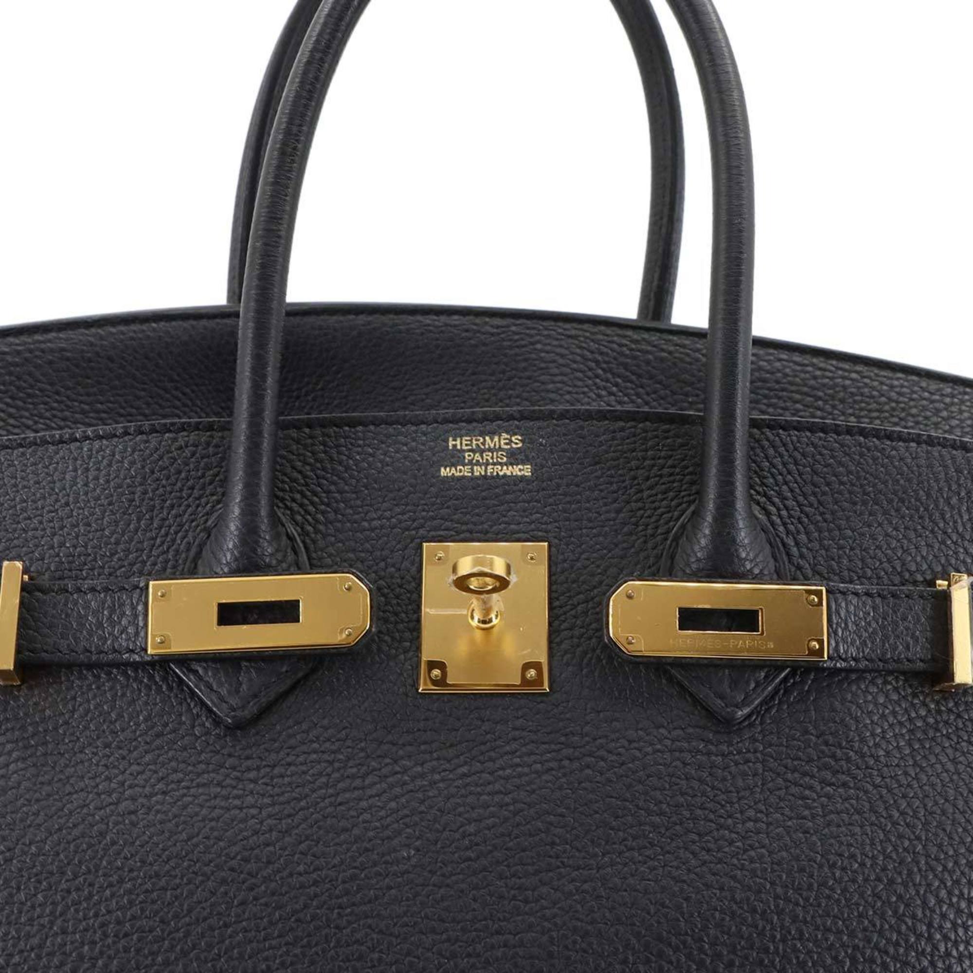 Hermes Black Togo Leather Handbag (Pre-Owned)