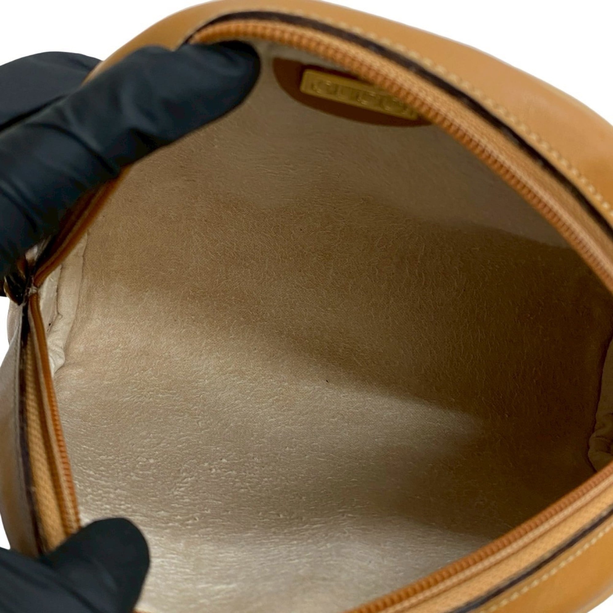 Gucci Brown Ivory Leather Pvc Pochette Shoulder Bag (Pre-Owned)