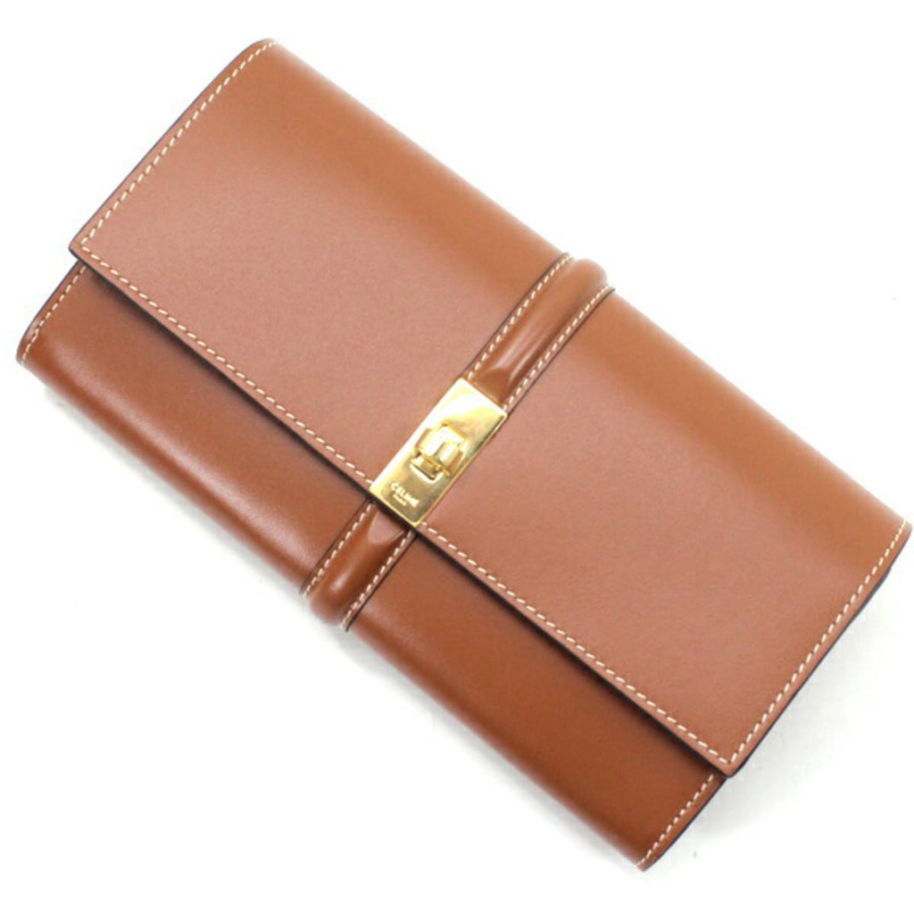 Celine Brown Leather Long Wallet (Bi-Fold) (Pre-Owned)