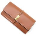 Celine Brown Leather Long Wallet (Bi-Fold) (Pre-Owned)