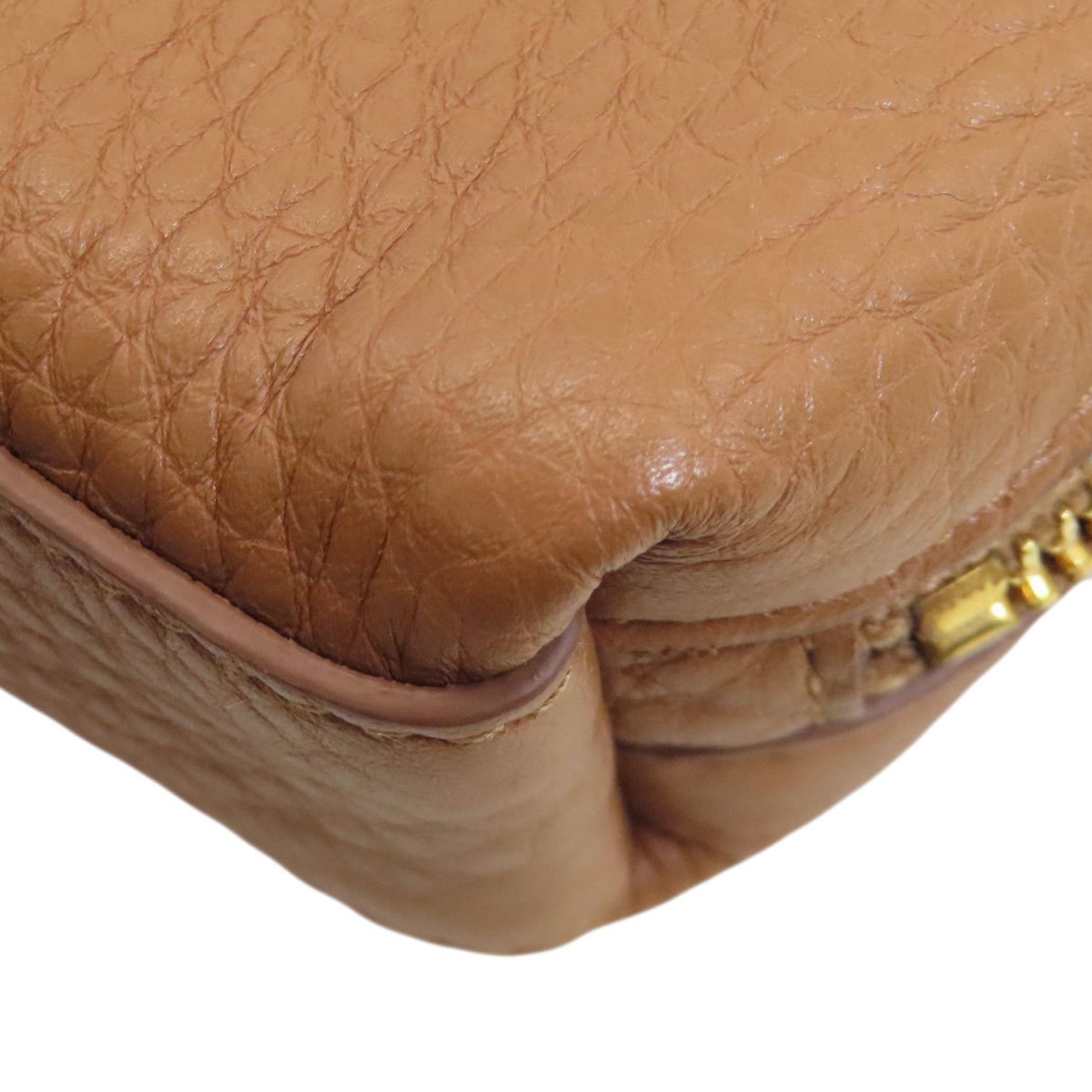 Prada Brown Leather Pouch (Pre-Owned)