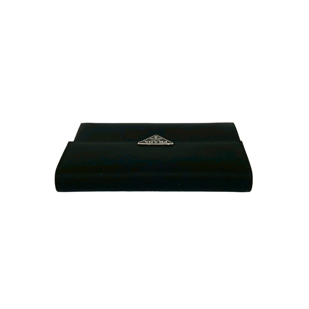 Prada Black Nylon Leather Wallet (Tri-Fold) (Pre-Owned)