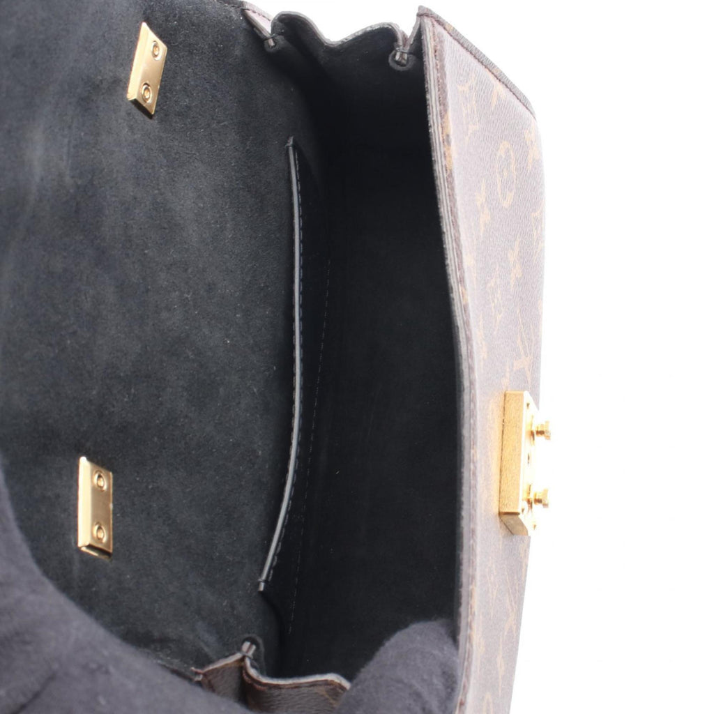Louis Vuitton Black Brown Monogram Reverse Coated Canvas Leather Handbag (Pre-Owned)
