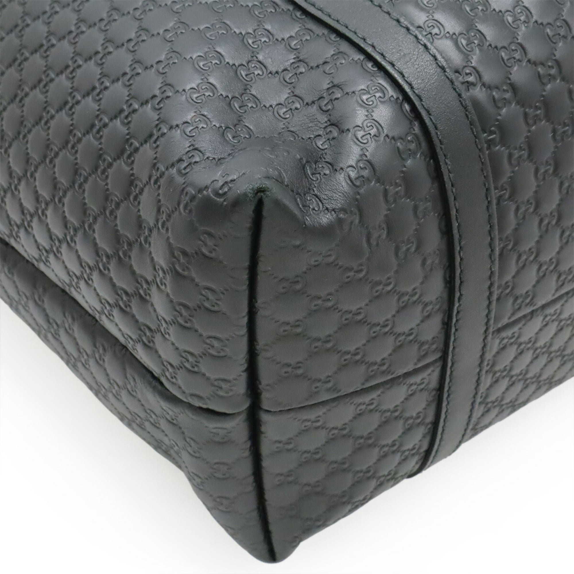 Gucci Black Leather Shoulder Bag Tote Bag (Pre-Owned)